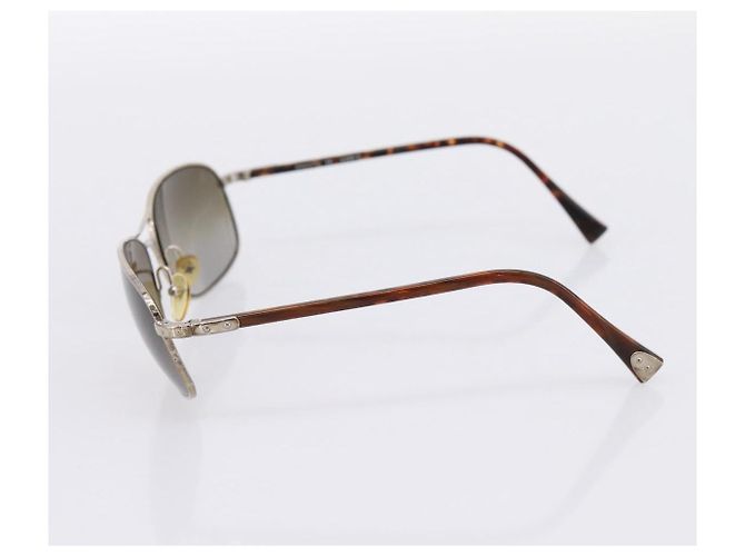 Occhiali da sole LOUIS VUITTON Conspiration GM Plastica Marrone Z0037U Auth bs36481 Argento - vista 5