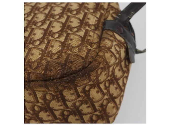 Borsa a tracolla Christian Dior Trotter Canvas Marrone Oro Auth bs36727 D'oro - vista 10