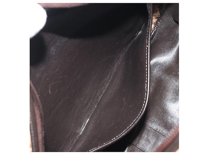 Borsa a tracolla Christian Dior Trotter Canvas Marrone Oro Auth bs36727 D'oro - vista 21