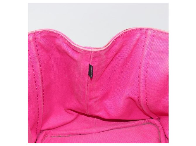 Borsa PRADA Canapa MM Canvas Rosa Oro Auth 194294 D'oro - vista 19