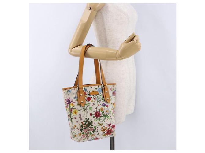 Borsa GUCCI Canvas Outlet Multicolor Gold 257250 Auth ka5603A Multicolore D'oro - vista 22