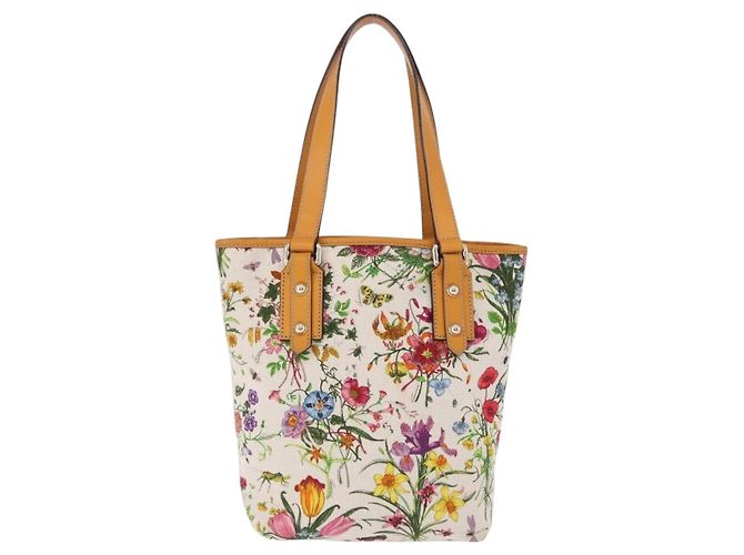 Borsa GUCCI Canvas Outlet Multicolor Gold 257250 Auth ka5603A Multicolore D'oro - vista 3