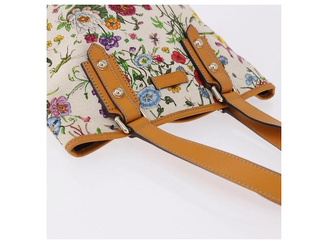 Borsa GUCCI Canvas Outlet Multicolor Gold 257250 Auth ka5603A Multicolore D'oro - vista 6