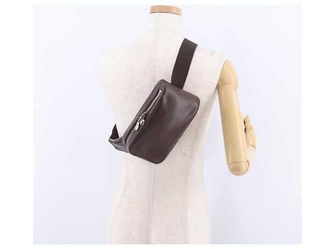 LOUIS VUITTON Epi Geronimos Body Bag SPO Brown LV Auth 195176V Marrone - vista 22
