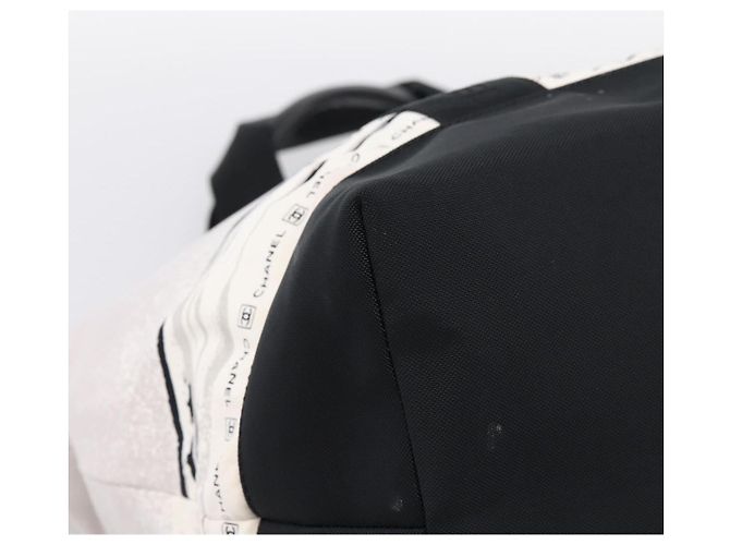 Borsa a mano CHANEL Sports High Summer Nylon Nero Argento CC Auth ka5657V - vista 13