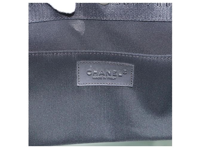Borsa a mano CHANEL Sports High Summer Nylon Nero Argento CC Auth ka5657V - vista 14