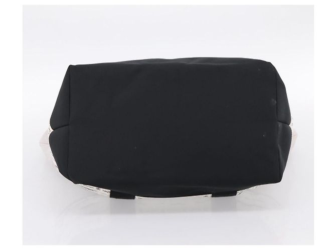 Borsa a mano CHANEL Sports High Summer Nylon Nero Argento CC Auth ka5657V - vista 9