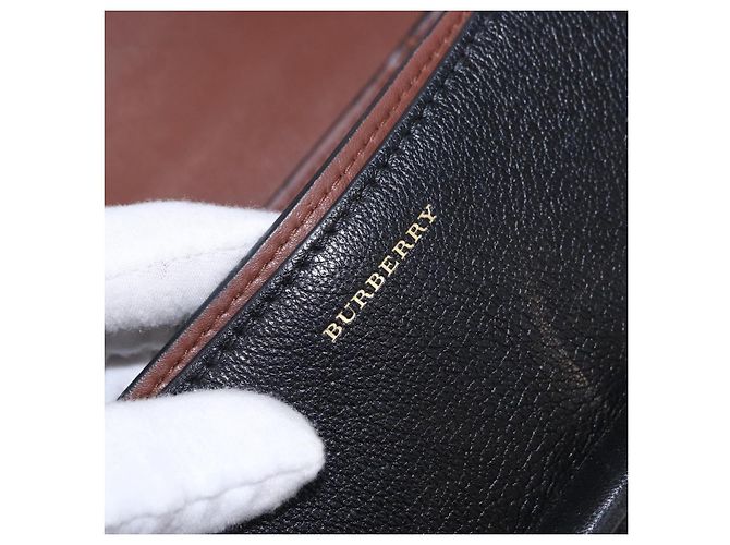Borsa a tracolla BURBERRY Nova Check Canvas Beige Gold Auth ka5594 D'oro - vista 17
