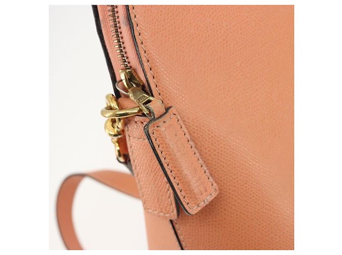 Céline Borsa a mano CELINE in pelle 2way Arancione Tono Oro Auth 195791A - vista 16