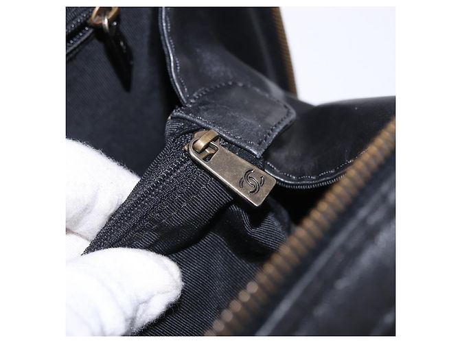 Borsa a mano CHANEL Wild Stitch in pelle nera CC Auth 195982V Nero - vista 25