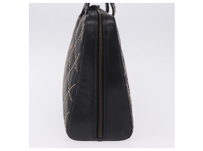 Borsa a mano CHANEL Wild Stitch in pelle nera CC Auth 195982V Nero - vista 4