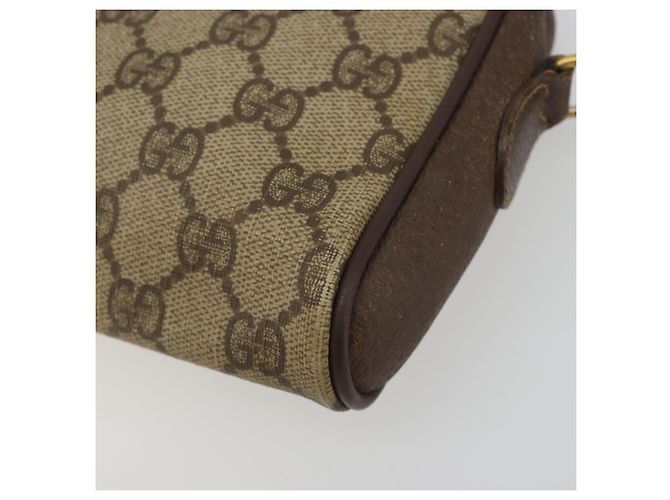 Bolso GUCCI GG Supreme Web Sherry Line PVC Beige Oro 116 02 089 Auth 195675 Dorado - vista 10