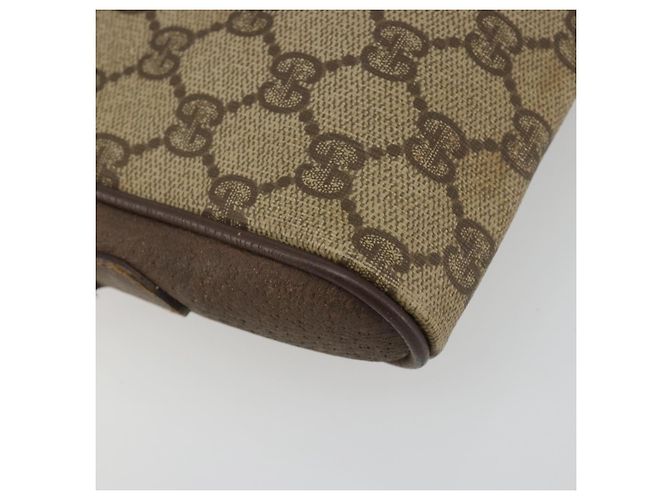 Bolso GUCCI GG Supreme Web Sherry Line PVC Beige Oro 116 02 089 Auth 195675 Dorado - vista 11