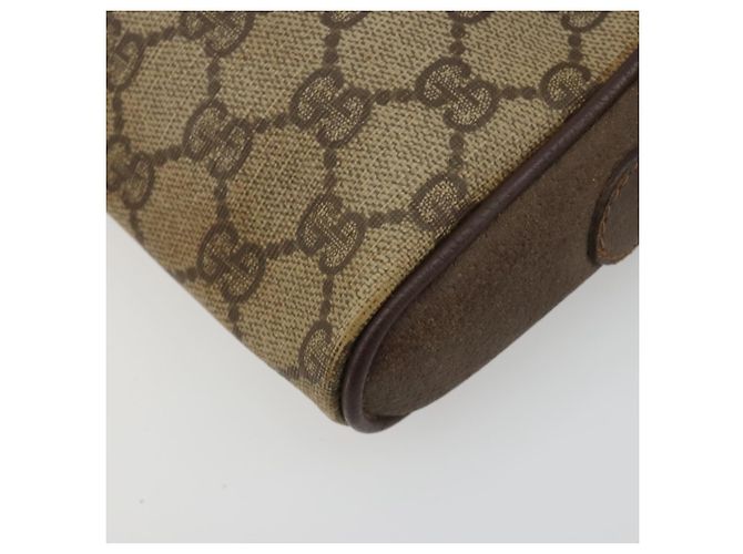 Bolso GUCCI GG Supreme Web Sherry Line PVC Beige Oro 116 02 089 Auth 195675 Dorado - vista 12