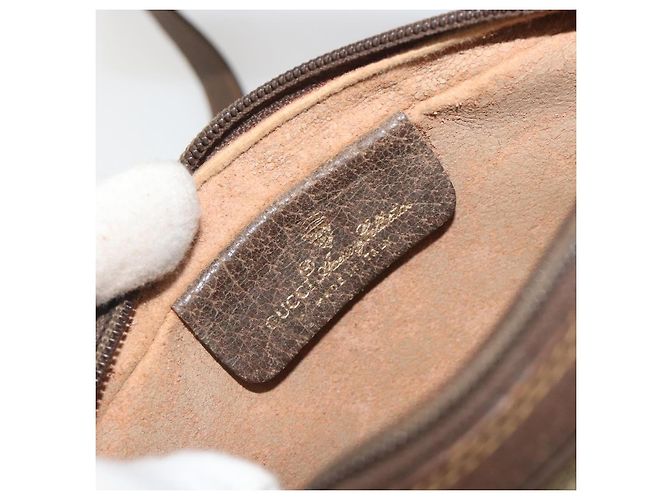 Bolso GUCCI GG Supreme Web Sherry Line PVC Beige Oro 116 02 089 Auth 195675 Dorado - vista 16