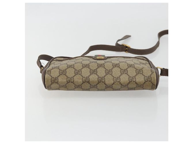 Bolso GUCCI GG Supreme Web Sherry Line PVC Beige Oro 116 02 089 Auth 195675 Dorado - vista 9