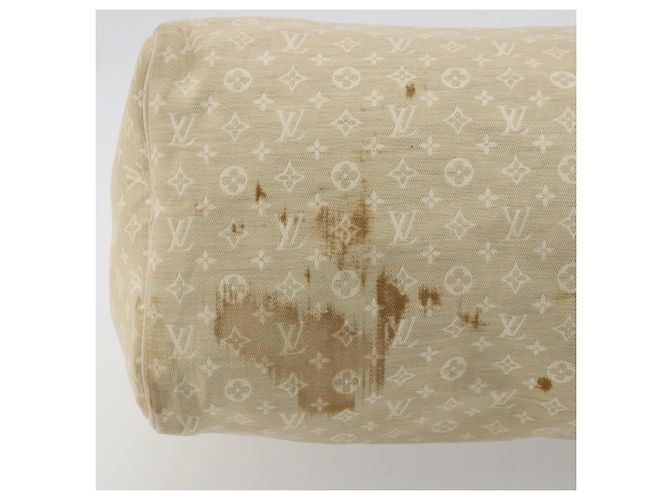 Borsa LOUIS VUITTON Monogram Mini Lin Speedy 30 White Dunne M95319 LV Auth 193401 Bianco - vista 10