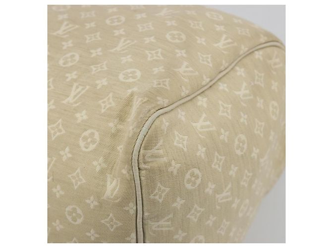 Borsa LOUIS VUITTON Monogram Mini Lin Speedy 30 White Dunne M95319 LV Auth 193401 Bianco - vista 11