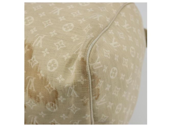 Borsa LOUIS VUITTON Monogram Mini Lin Speedy 30 White Dunne M95319 LV Auth 193401 Bianco - vista 13