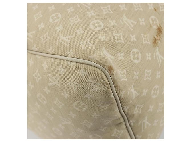 Borsa LOUIS VUITTON Monogram Mini Lin Speedy 30 White Dunne M95319 LV Auth 193401 Bianco - vista 14