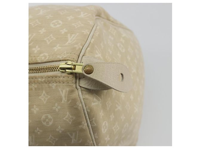 Borsa LOUIS VUITTON Monogram Mini Lin Speedy 30 White Dunne M95319 LV Auth 193401 Bianco - vista 15