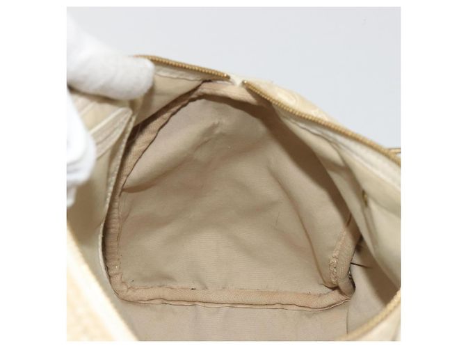 Borsa LOUIS VUITTON Monogram Mini Lin Speedy 30 White Dunne M95319 LV Auth 193401 Bianco - vista 19
