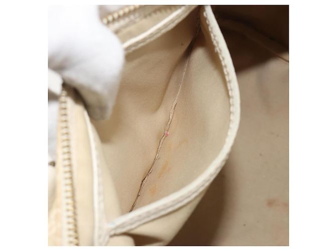 Borsa LOUIS VUITTON Monogram Mini Lin Speedy 30 White Dunne M95319 LV Auth 193401 Bianco - vista 21