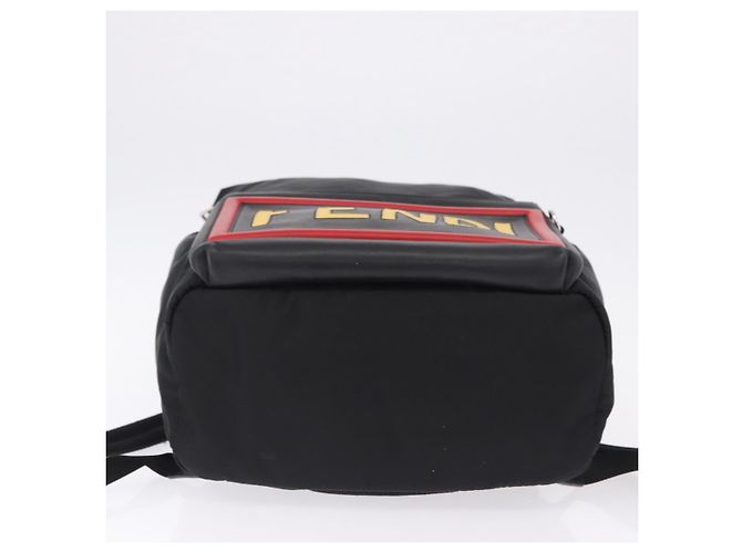FENDI Rucksack Nylon Black Silver Auth bs36641V Schwarz Silber - Ansicht 11