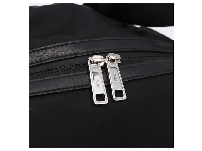 FENDI Rucksack Nylon Black Silver Auth bs36641V Schwarz Silber - Ansicht 16