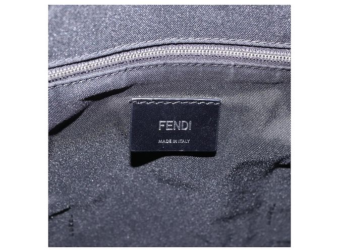FENDI Rucksack Nylon Black Silver Auth bs36641V Schwarz Silber - Ansicht 18