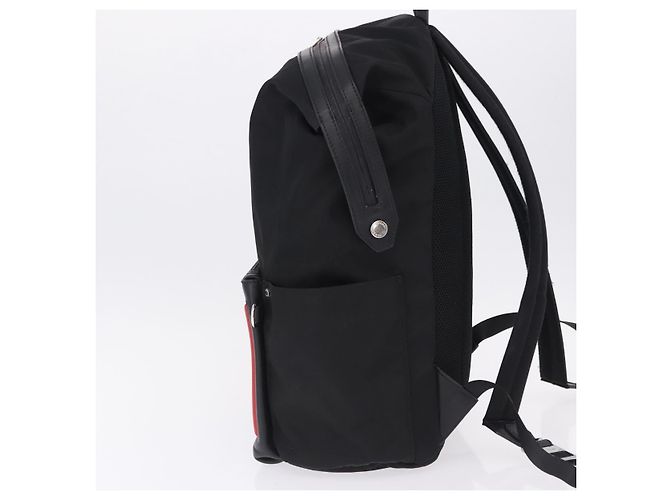 FENDI Rucksack Nylon Black Silver Auth bs36641V Schwarz Silber - Ansicht 4