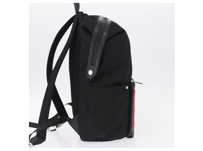 FENDI Rucksack Nylon Black Silver Auth bs36641V Schwarz Silber - Ansicht 5