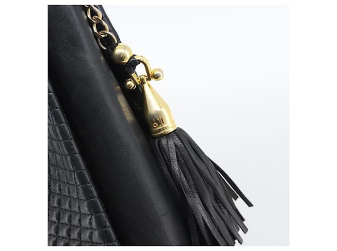 Borsa BALLY in pelle nera e oro Auth 196018 Nero D'oro - vista 14