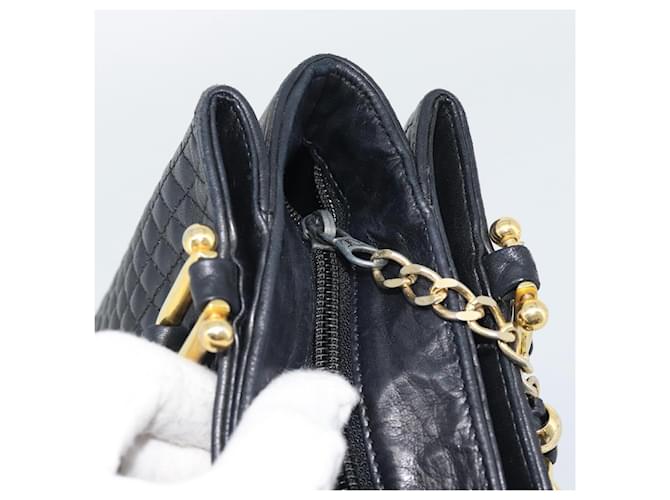 Borsa BALLY in pelle nera e oro Auth 196018 Nero D'oro - vista 15