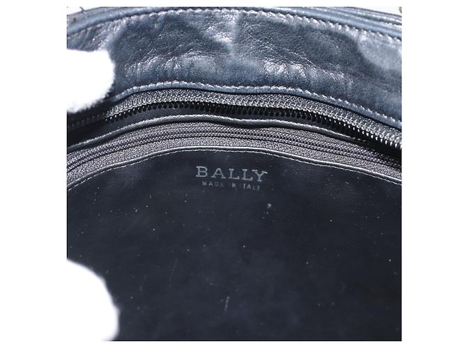 Borsa BALLY in pelle nera e oro Auth 196018 Nero D'oro - vista 16