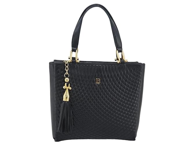 Borsa BALLY in pelle nera e oro Auth 196018 Nero D'oro - vista 2