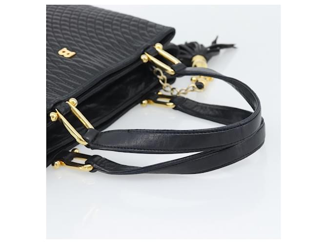 Borsa BALLY in pelle nera e oro Auth 196018 Nero D'oro - vista 7
