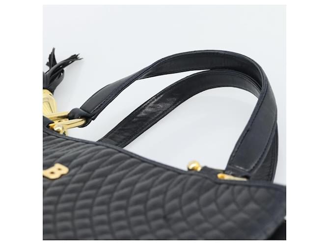 Borsa BALLY in pelle nera e oro Auth 196018 Nero D'oro - vista 8