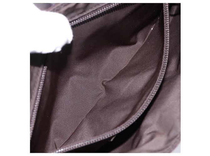Borsa a pochette Miu Miu Suede Brown Silver Auth 186970 Marrone Argento - vista 17
