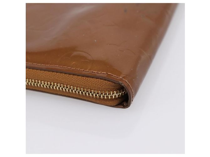 LOUIS VUITTON Monogram Vernis Eldrich Wallet Zip Around Bronze LV Auth 197118 Bronzo - vista 10