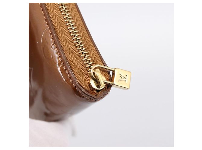 LOUIS VUITTON Monogram Vernis Eldrich Wallet Zip Around Bronze LV Auth 197118 Bronzo - vista 12