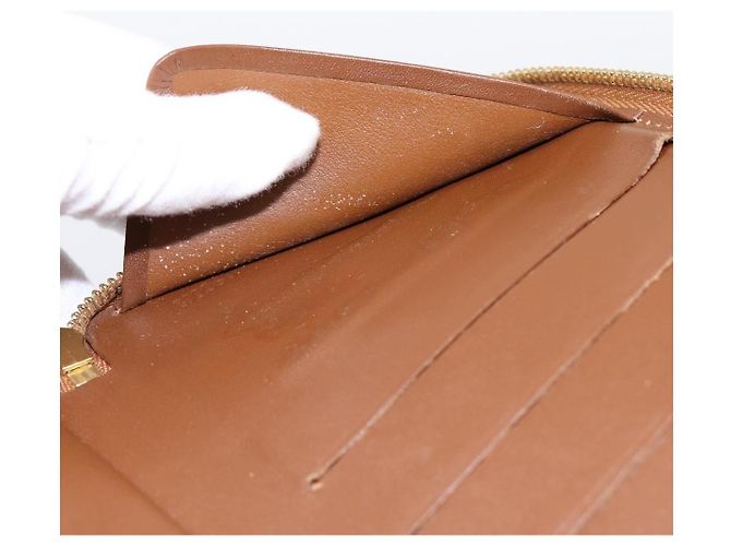 LOUIS VUITTON Monogram Vernis Eldrich Wallet Zip Around Bronze LV Auth 197118 Bronzo - vista 16
