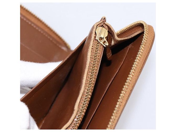 LOUIS VUITTON Monogram Vernis Eldrich Wallet Zip Around Bronze LV Auth 197118 Bronzo - vista 18
