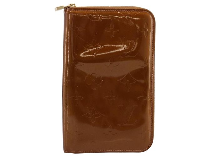 LOUIS VUITTON Monogram Vernis Eldrich Wallet Zip Around Bronze LV Auth 197118 Bronzo - vista 2