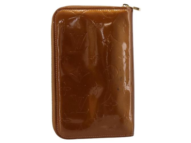 LOUIS VUITTON Monogram Vernis Eldrich Wallet Zip Around Bronze LV Auth 197118 Bronzo - vista 3