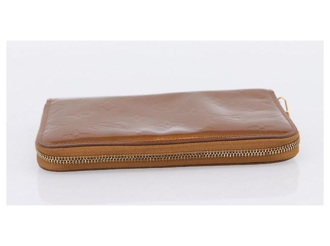 LOUIS VUITTON Monogram Vernis Eldrich Wallet Zip Around Bronze LV Auth 197118 Bronzo - vista 4