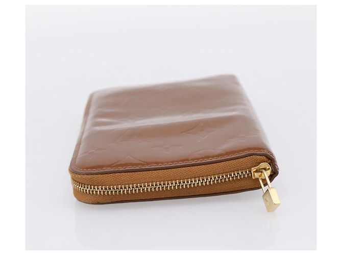 LOUIS VUITTON Monogram Vernis Eldrich Wallet Zip Around Bronze LV Auth 197118 Bronzo - vista 6