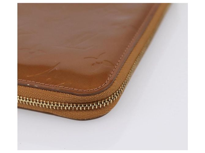 LOUIS VUITTON Monogram Vernis Eldrich Wallet Zip Around Bronze LV Auth 197118 Bronzo - vista 8
