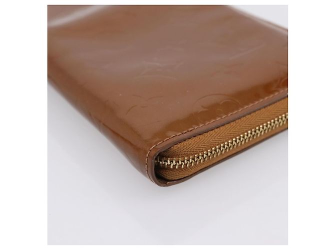 LOUIS VUITTON Monogram Vernis Eldrich Wallet Zip Around Bronze LV Auth 197118 Bronzo - vista 9