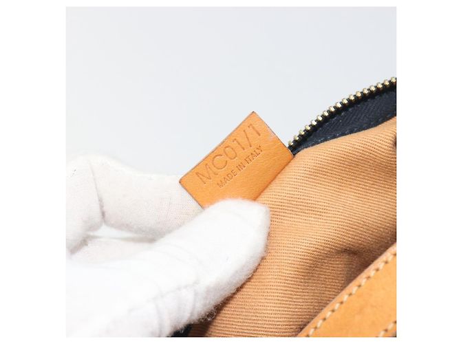 Céline Borsa a tracolla CELINE C Macadam Canvas Blue Gold Auth bs36746 D'oro - vista 20